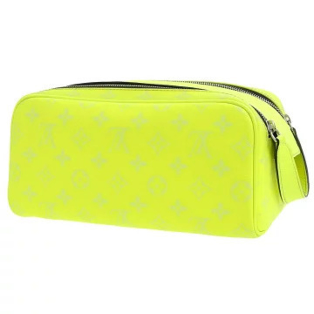 Louis Vuitton Monogram Handbag Dopp Yellow Taiga Neon